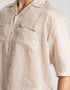 LINEN FLAP POCKET SHORT SLEEVES SHIRT